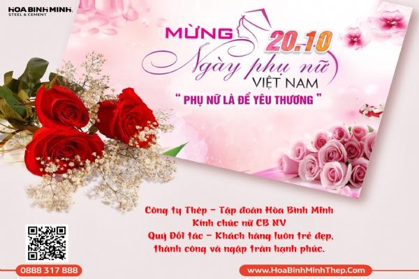 CÔNG TY THÉP - TẬP ĐOÀN HÒA BÌNH MINH CHÚC MỪNG NGÀY PHỤ NỮ VIỆT NAM 20/10